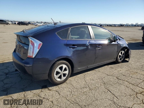 2013 Toyota Prius One with VIN JTDKN3DU5D0351775, listed as a Copart auction lot 50271345 with 169,628 mi miles and Salvage Title. Bid and sale history available at carsss.com. Image 3.