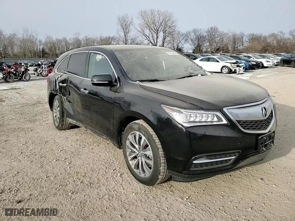 2016 Acura MDX w/Tech with VIN 5FRYD4H42GB060782, listed as a Copart auction lot 87413854 with 65,140 mi miles and Salvage Title. Bid and sale history available at carsss.com. Image 12.