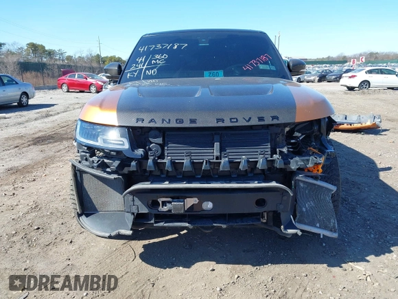 2019 Land Rover Range Rover Sport SVR with VIN SALWZ2SE2KA826052, listed as a IAAI auction lot 41737187 with 41,241 mi miles and . Bid and sale history available at DreamBid. Image 6.