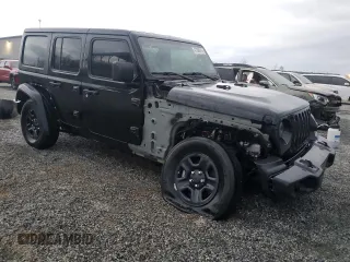 2023 Jeep Wrangler Sport S with VIN 1C4HJXDG0PW626672, listed as a Copart auction lot 47358915 with 19,089 mi miles and Salvage Title. Bid and sale history available at DreamBid. Image 4.