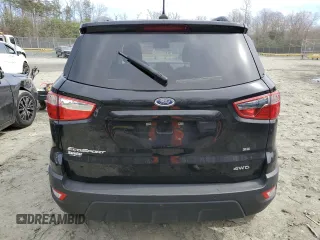 2020 Ford EcoSport SE with VIN MAJ6S3GL3LC327829, listed as a Copart auction lot 49711485 with 42,396 mi miles and Salvage Title. Bid and sale history available at carsss.com. Image 6.