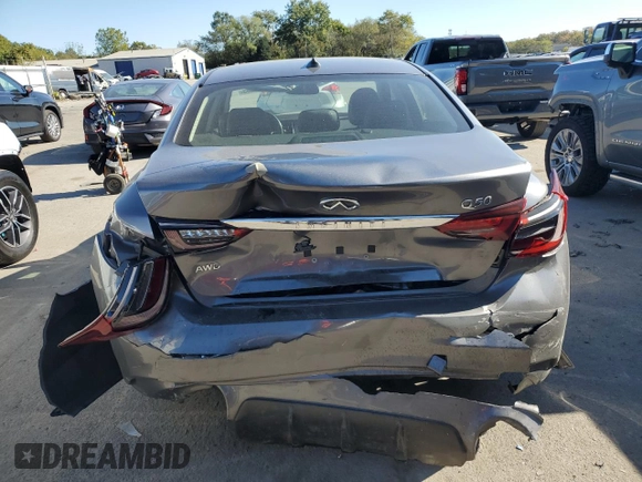 2018 Infiniti Q50 3.0t LUXE with VIN JN1EV7AR3JM431720, listed as a Copart auction lot 72119263 with 68,096 mi miles and Salvage Title. Bid and sale history available at carsss.com. Image 6.