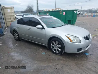 2008 Nissan Maxima SE with VIN 1N4BA41E38C803845, listed as a IAAI auction lot 41343289 with 190,390 mi miles and . Bid and sale history available at DreamBid. Image 1.