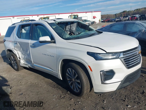 2023 Chevrolet Traverse Premier with VIN 1GNERKKW5PJ337350, listed as a IAAI auction lot 41876199 with Not provided miles and . Bid and sale history available at DreamBid. Image 1.