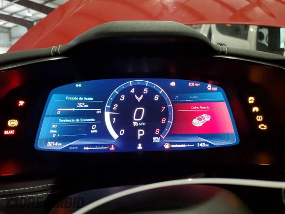 2023 Chevrolet Corvette 1LZ with VIN 1G1YD2D30P5602605, listed as a Copart auction lot 86160944 with 3,214 mi miles and Salvage Title. Bid and sale history available at DreamBid. Image 9.