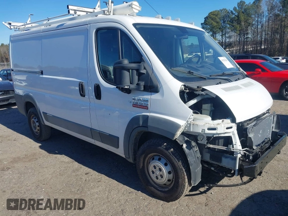 2016 Ram ProMaster Cargo with VIN 3C6TRVAG7GE135108, listed as a IAAI auction lot 41251262 with 108,025 mi miles and . Bid and sale history available at DreamBid. Image 1.