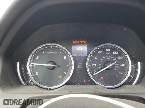 2016 Acura TLX V6 with VIN 19UUB2F38GA006594, listed as a Copart auction lot 53079665 with 133,666 mi miles and Salvage title. Bid and sale history available at DreamBid. Image 9.