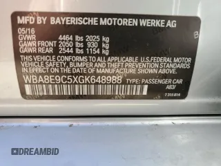 2016 BMW 3 Series 328i with VIN WBA8E9C5XGK648988, listed as a Copart auction lot 78431634 with 106,644 mi miles and Salvage Title. Bid and sale history available at DreamBid. Image 12.