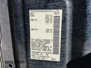 2018 Nissan Maxima SL с VIN 1N4AA6AP6JC376465, выставлен на аукционе IAAI как лот 42345229 с пробегом 141 649 миль миль и . История ставок и продаж доступна на DreamBid. Изображение 9.