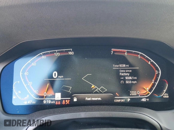 2023 BMW 4 Series 430i with VIN WBA53AP06PCL93808, listed as a Copart auction lot 40823274 with 9,338 mi miles and . Bid and sale history available at DreamBid. Image 9.