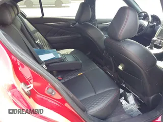 2022 Infiniti Q50 Red Sport 400 with VIN JN1FV7DP0NM370170, listed as a IAAI auction lot 41879005 with 29,272 mi miles and . Bid and sale history available at DreamBid. Image 8.