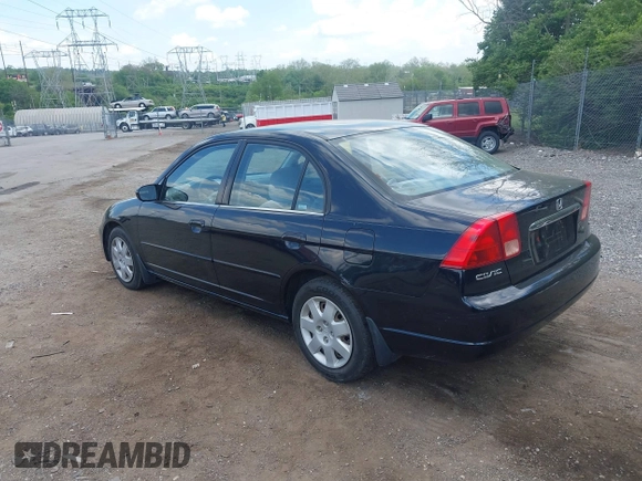 2001 Honda Civic EX with VIN 1HGES26711L062072, listed as a IAAI auction lot 42187917 with 178,846 mi miles. Bid and sale history available at carsss.com. Image 3.