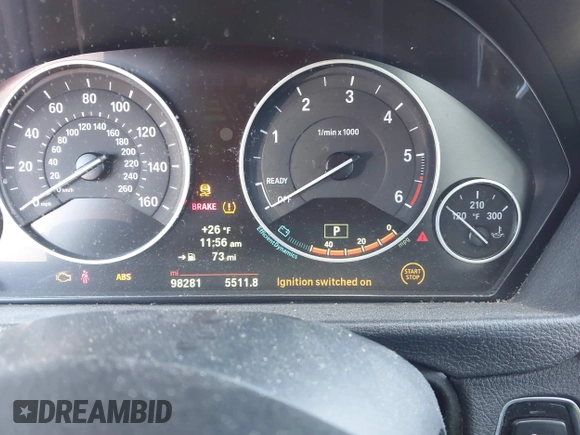 2014 BMW 3 Series 328d xDrive with VIN WBA3D5C54EF147199, listed as a IAAI auction lot 41626737 with 98,281 mi miles. Bid and sale history available at carsss.com. Image 15.