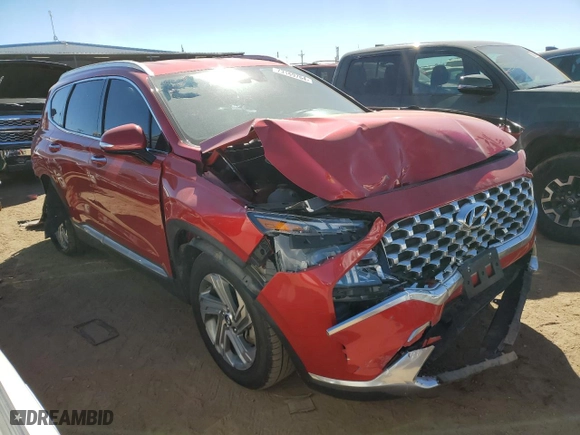 2021 Hyundai Santa Fe SEL with VIN 5NMS6DAJ7MH321903, listed as a Copart auction lot 43442425 with 51,181 mi miles and Salvage Title. Bid and sale history available at carsss.com. Image 4.