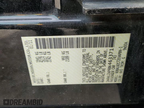 2011 Nissan Altima 2.5 SL with VIN 1N4AL2AP4BN463371, listed as a Copart auction lot 47788975 with 97,060 mi miles and Salvage Title. Bid and sale history available at carsss.com. Image 15.