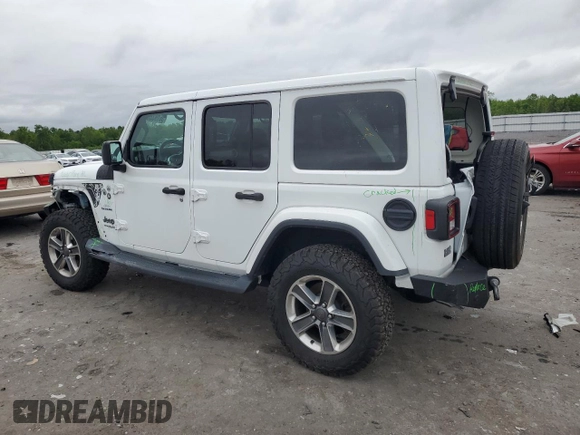 2019 Jeep Wrangler Unlimited Sahara with VIN 1C4HJXEG9KW600644, listed as a Copart auction lot 56193655 with 46,198 mi miles and Salvage title. Bid and sale history available at DreamBid. Image 2.