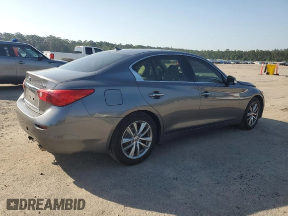 2014 Infiniti Q50 z VIN JN1BV7AR5EM704360, wystawiony jako Copart lot #54883795 z przebiegiem 156 301 mil mil oraz Szkoda całkowita • Salvage title. Historia ofert i sprzedaży dostępna na DreamBid. Obrazek 3.