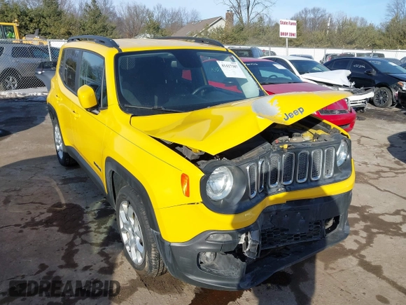 2017 Jeep Renegade Latitude with VIN ZACCJABB0HPF54868, listed as a IAAI auction lot 41417387 with 97,982 mi miles and . Bid and sale history available at DreamBid. Image 1.