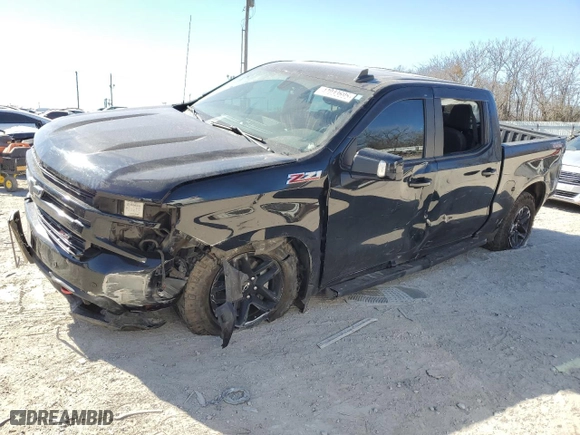 2019 Chevrolet Silverado 1500 LT Trail Boss with VIN 3GCPYFED4KG131856, listed as a Copart auction lot 47033695 with 47,187 mi miles and Salvage Title. Bid and sale history available at carsss.com. Image 1.