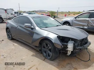 2015 Hyundai Genesis Coupe 3.8L Base with VIN KMHHT6KJ8FU129250, listed as a IAAI auction lot 42386959 with 138,342 mi miles and . Bid and sale history available at DreamBid. Image 1.