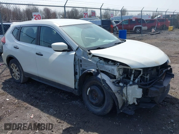 2017 Nissan Rogue SV with VIN KNMAT2MV1HP533572, listed as a IAAI auction lot 41999948 with 190,216 mi miles. Bid and sale history available at carsss.com. Image 1.