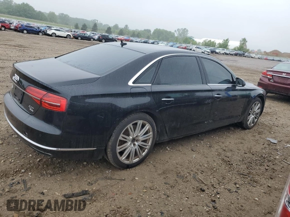 2015 Audi A8 4.0T with VIN WAU32AFD6FN037523, listed as a Copart auction lot 59757555 with 146,463 mi miles and Clean title. Bid and sale history available at DreamBid. Image 3.