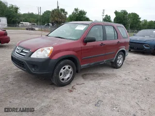 2005 Honda CR-V LX with VIN JHLRD68505C007375, listed as a IAAI auction lot 41979371 with 44,308 mi miles. Bid and sale history available at carsss.com. Image 2.