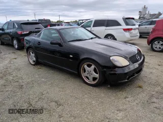 1999 Mercedes-Benz SLK-Class with VIN WDBKK47F5XF094256, listed as a Copart auction lot 75080164 with 0 mi miles and Salvage Title. Bid and sale history available at carsss.com. Image 4.