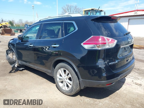 2015 Nissan Rogue SL with VIN 5N1AT2MV0FC767735, listed as a IAAI auction lot 41952625 with 134,870 mi miles and . Bid and sale history available at carsss.com. Image 3.