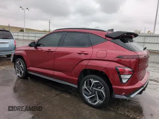2024 Hyundai Kona N Line z VIN KM8HACA3XRU055454, wystawiony jako Copart lot #51841935 z przebiegiem 22 371 mil mil oraz Szkoda całkowita • Salvage title. Historia ofert i sprzedaży dostępna na DreamBid. Obrazek 2.