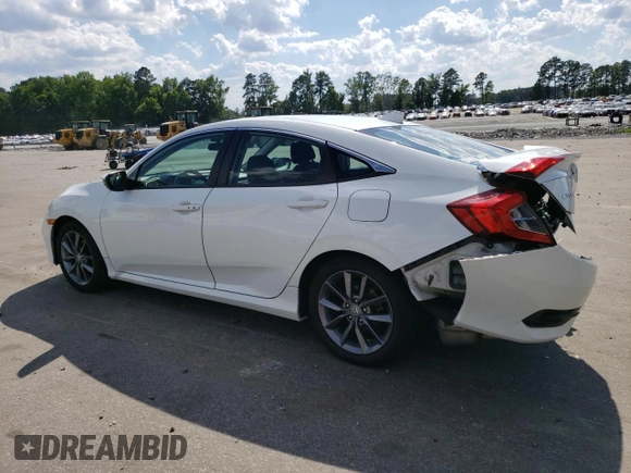 2019 Honda Civic Sedan EX with VIN 19XFC1F39KE210972, listed as a Copart auction lot 57703884 with 76,664 mi miles and Non Repairable. Bid and sale history available at carsss.com. Image 2.