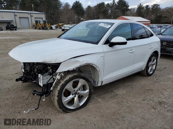2024 Audi Q5 Sportback S line Premium с VIN WA14AAFY3R2106861, выставлен на аукционе Copart как лот 41789285 с пробегом 1 410 миль миль и Списание • Salvage title. История ставок и продаж доступна на DreamBid. Изображение 1.