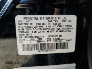 2008 Infiniti M z VIN JNKAY01E48M603043, wystawiony jako Copart lot #56204025 z przebiegiem 162 134 mil mil oraz Szkoda całkowita • Salvage title. Historia ofert i sprzedaży dostępna na DreamBid. Obrazek 12.
