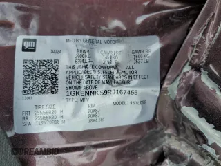 2024 GMC Acadia AWD Elevation z VIN 1GKENNKS9RJ167455, wystawiony jako Copart lot #87422314 z przebiegiem 14 412 mil mil oraz Nie do naprawy • Non repairable. Historia ofert i sprzedaży dostępna na DreamBid. Obrazek 16.
