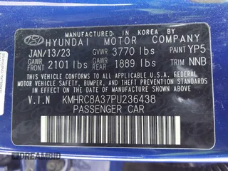 2023 Hyundai Venue SEL with VIN KMHRC8A37PU236438, listed as a IAAI auction lot 42053376 with 48,859 mi miles and . Bid and sale history available at DreamBid. Image 9.
