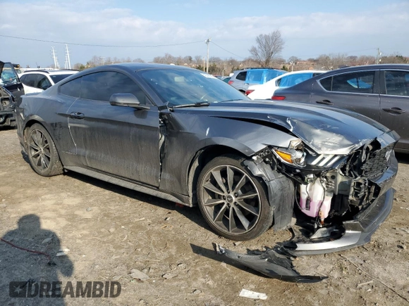 2017 Ford Mustang EcoBoost with VIN 1FA6P8TH0H5329775, listed as a Copart auction lot 43339795 with 60,206 mi miles and Salvage title. Bid and sale history available at DreamBid. Image 4.