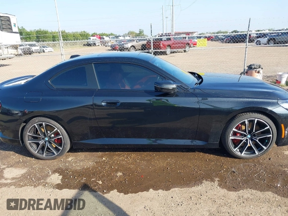2024 BMW 2 Series M240i xDrive with VIN 3MW53CM05R8E02296, listed as a IAAI auction lot 41190453 with 8,809 mi miles. Bid and sale history available at carsss.com. Image 13.