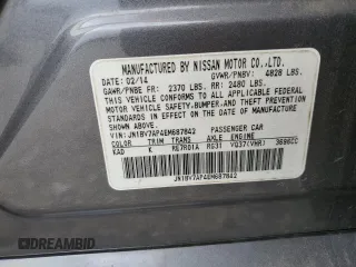 2014 Infiniti Q50 with VIN JN1BV7AP4EM687842, listed as a Copart auction lot 42549085 with 133,599 mi miles and Salvage Title. Bid and sale history available at DreamBid. Image 15.