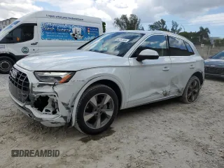 2023 Audi Q5 Premium Plus with VIN WA1BBAFY3P2010424, listed as a Copart auction lot 88357355 with 25,852 mi miles and Salvage title. Bid and sale history available at DreamBid. Image 1.