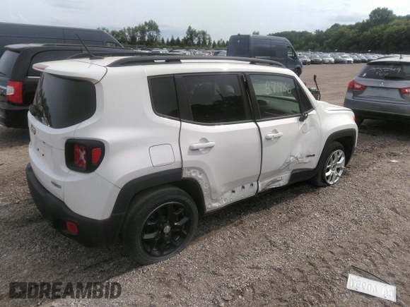 2017 Jeep Renegade Latitude with VIN ZACCJABB2HPF78086, listed as a IAAI auction lot 39977665 with 106,944 mi miles and . Bid and sale history available at DreamBid. Image 4.