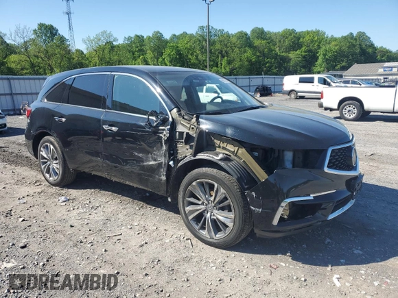 2017 Acura MDX Technology with VIN 5FRYD4H53HB023928, listed as a Copart auction lot 56055535 with 160,249 mi miles and Salvage title. Bid and sale history available at DreamBid. Image 4.