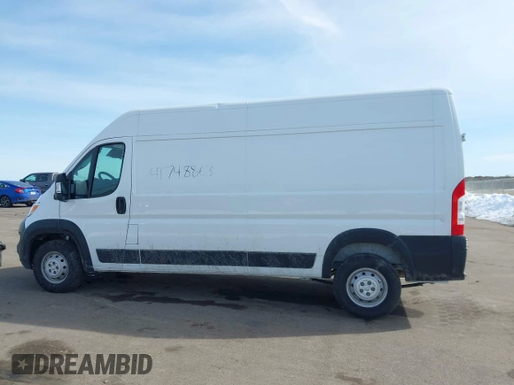 2023 Ram ProMaster Cargo with VIN 3C6LRVDG9PE567047, listed as a IAAI auction lot 41748863 with 186,717 mi miles. Bid and sale history available at carsss.com. Image 13.
