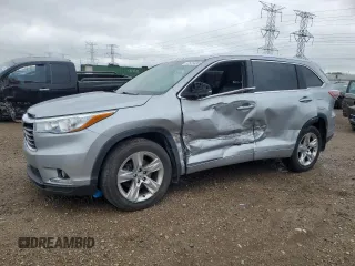 2015 Toyota Highlander Limited z VIN 5TDDKRFH3FS169044, wystawiony jako Copart lot #57531435 z przebiegiem 123 323 mil mil oraz Szkoda całkowita • Salvage title. Historia ofert i sprzedaży dostępna na DreamBid. Obrazek 1.