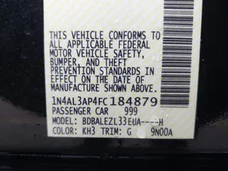 2015 Nissan Altima S with VIN 1N4AL3AP4FC184879, listed as a IAAI auction lot 40097666 with 128,156 mi miles and . Bid and sale history available at DreamBid. Image 9.