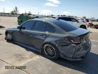2023 BMW M3 Competition xDrive with VIN WBS43AY08PFN58052, listed as a Copart auction lot 57054885 with 28,675 mi miles and Salvage title. Bid and sale history available at DreamBid. Image 2.