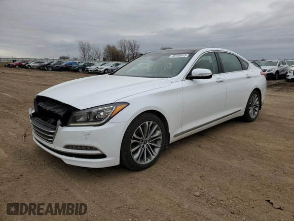 2017 Genesis G80 3.8L with VIN KMHGN4JE0HU180405, listed as a Copart auction lot 49168515 with 133,751 mi miles and Clean Title. Bid and sale history available at DreamBid. Image 1.