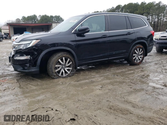 2022 Honda Pilot EX-L with VIN 5FNYF6H55NB009340, listed as a Copart auction lot 45136985 with 69,980 mi miles and Salvage Title. Bid and sale history available at carsss.com. Image 1.