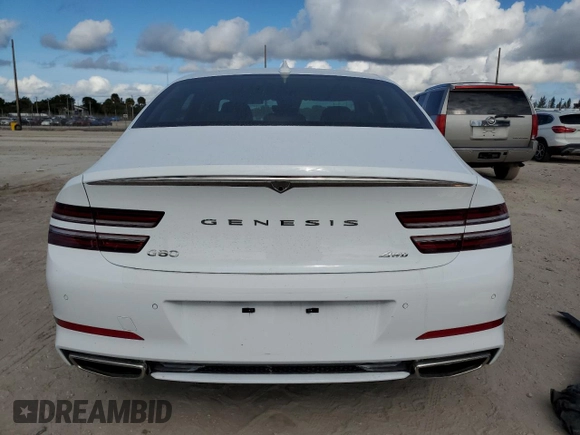 2024 Genesis G80 2.5T z VIN KMTGB4SC4RU239632, wystawiony jako Copart lot #86568784 z przebiegiem 537 mil mil oraz Szkoda całkowita • Salvage title. Historia ofert i sprzedaży dostępna na DreamBid. Obrazek 6.
