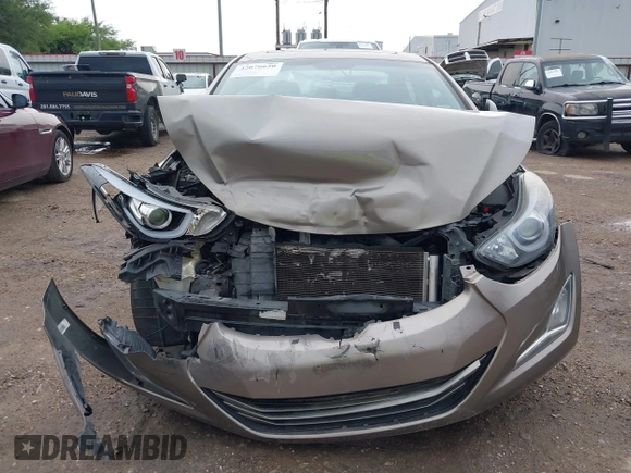 2015 Hyundai Elantra SE z VIN 5NPDH4AE3FH574776, wystawiony jako IAAI lot #42076620 z przebiegiem 175 486 mil mil oraz . Historia ofert i sprzedaży dostępna na DreamBid. Obrazek 6.
