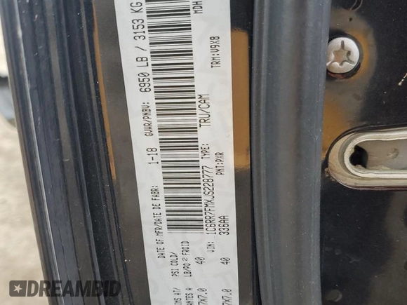 2018 Ram 1500 Tradesman z VIN 1C6RR7FMXJS228777, wystawiony jako Copart lot #81035814 z przebiegiem 175 231 mil mil oraz Szkoda całkowita • Salvage title. Historia ofert i sprzedaży dostępna na DreamBid. Obrazek 12.